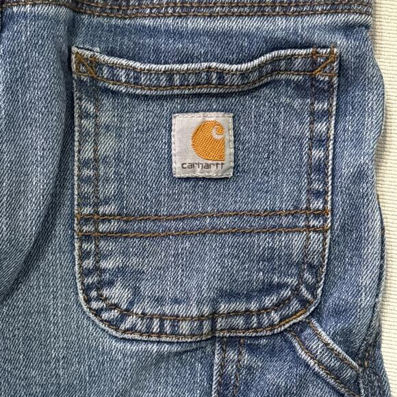 Carhartt Denim Carpenter Jeans Youth Size 3T Toddler Adjustable Waist Utility - Picture 3 of 5